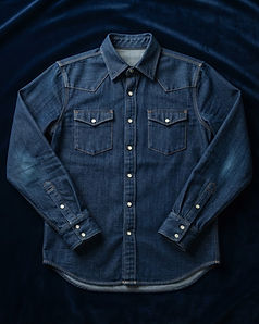 Denim Western Shirt - Indigo (Indigo), product photo