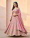 Georgette Embroidered Lehenga (Pink), worn or held by model
