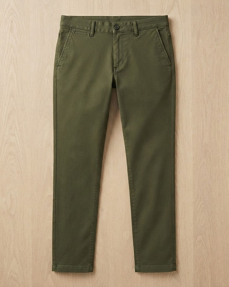 Slim Fit Chinos - Olive (Olive), product photo