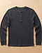 Long Sleeve Henley - Charcoal (Charcoal), product photo