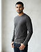 Long Sleeve Basic Tee - Charcoal (Charcoal), worn or held by model