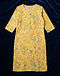 Floral Print Cotton Kurti (Yellow), product photo