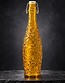Amber textured glass swing-top bottle on a dark marble plinth