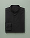 Mandarin Collar Shirt - Black (Black), flat-lay view