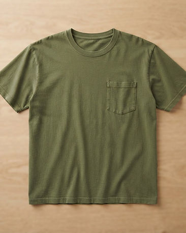 Relaxed Fit Pocket Tee - Olive (Olive), product photo