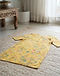 Floral Print Cotton Kurti (Yellow), worn or held by model