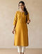 Cotton Silk Kurti - Mustard (Mustard), worn or held by model
