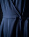 Midi Wrap Dress (Navy Blue), detail close-up