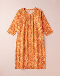 Bandhani Print Rayon Kurti (Orange), product photo