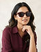 Lewista Wayfarers (Burgundy), worn or held by model