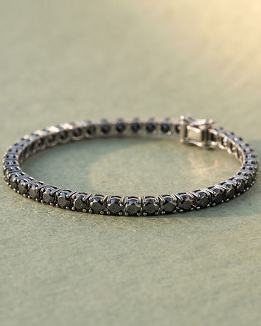 Lewista Tennis Bracelet (Black), product photo