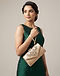 Lewista Evening Clutch (Champagne), worn or held by model