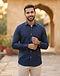 Lewista Oxford Shirt (Navy), worn or held by model