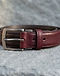 Lewista Reversible Belt (Burgundy), detail close-up