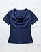 Lewista Silk Top (Navy), flat-lay view