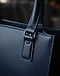 Lewista Structured Tote (Navy), detail close-up