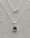 Lewista Pendant Necklace (Olive), flat-lay view