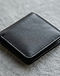 Lewista Leather Wallet (Black), detail close-up
