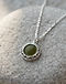 Lewista Pendant Necklace (Olive), detail close-up