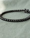 Lewista Tennis Bracelet (Black), detail close-up
