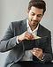 Lewista Leather Wallet (Black), worn or held by model