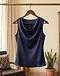 Lewista Silk Top (Navy), lifestyle setting