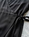 Lewista Wrap Dress (Black), detail close-up