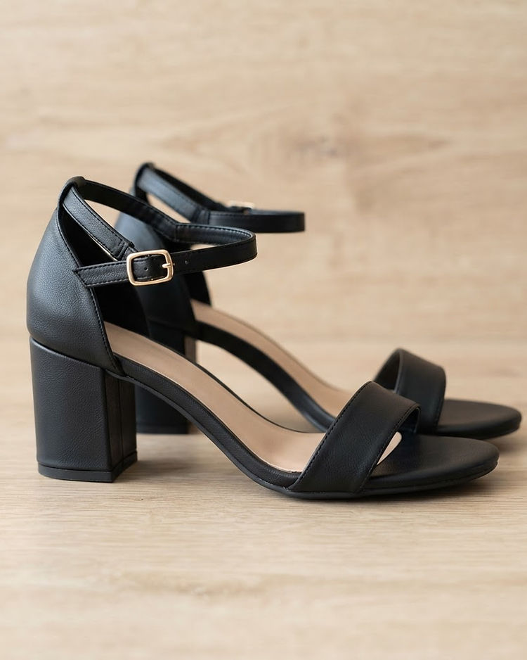 Lewista Block Heels (Black), product photo