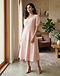 Lewista Midi Dress (Blush), lifestyle setting