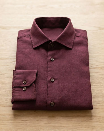 Lewista Linen Shirt (Burgundy), product photo