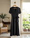 Lewista Wrap Dress (Black), lifestyle setting