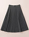 Lewista Pleated Skirt (Charcoal), flat-lay view