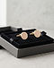 Lewista Cufflinks (Blush), worn or held by model