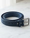 Lewista Leather Belt (Navy), product photo