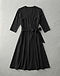 Lewista Wrap Dress (Black), flat-lay view