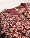 Lewista Cotton Kurti (Burgundy), detail close-up