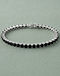Lewista Tennis Bracelet (Black), flat-lay view