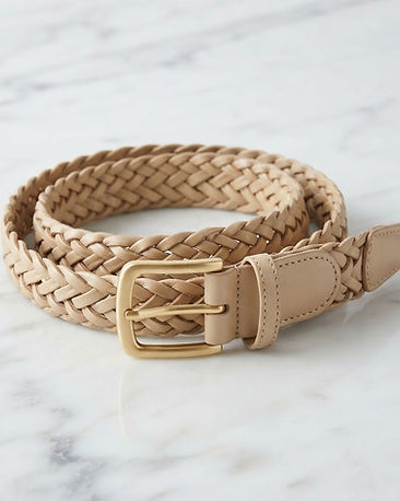Lewista Braided Belt (Champagne), product photo