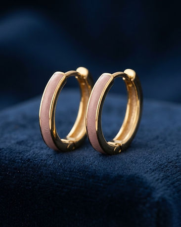 Lewista Hoop Earrings (Blush), product photo