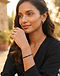 Lewista Tennis Bracelet (Black), worn or held by model
