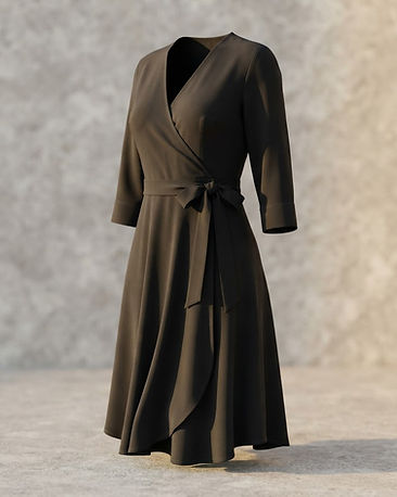 Lewista Wrap Dress (Black), product photo