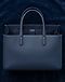 Lewista Structured Tote (Navy), flat-lay view