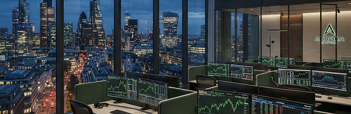 The MOMA trading floor: monitors, market data and a calm, professional desk environment