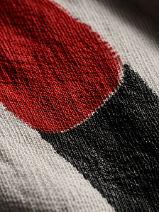 Macro print detail on cotton