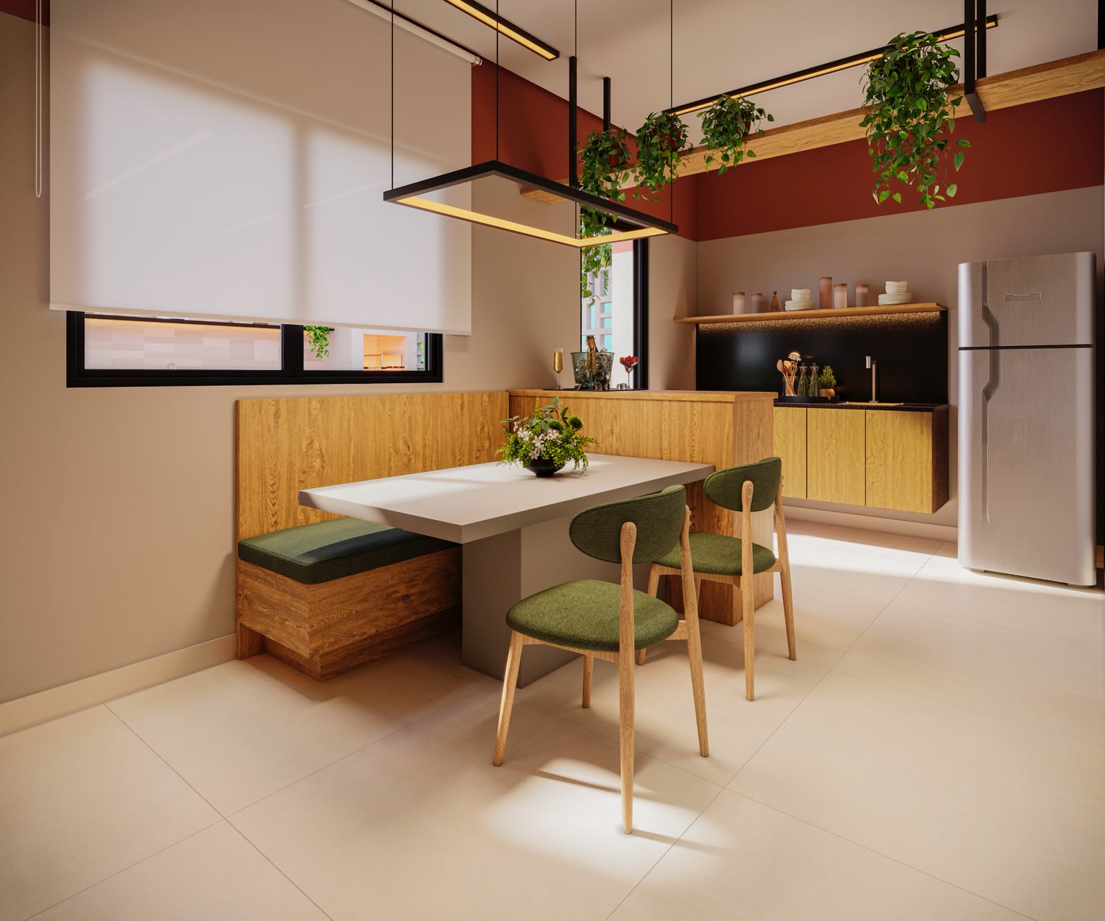 Espaço gourmet - área de lazer do Joy+ Berrini