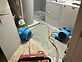 Laundry room drying with air movers and dehumidifier