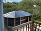 Gazebo and patio viewed from the deck