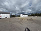 New buildings under construction with house wrap