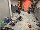 Commercial washroom demolition with drain camera inspection
