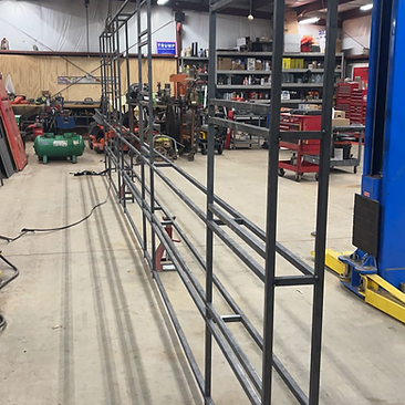 Square welded steel frame fabricated to customer specifications